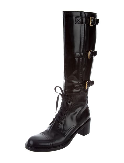 gucci knee boots|gucci combat boots for women.